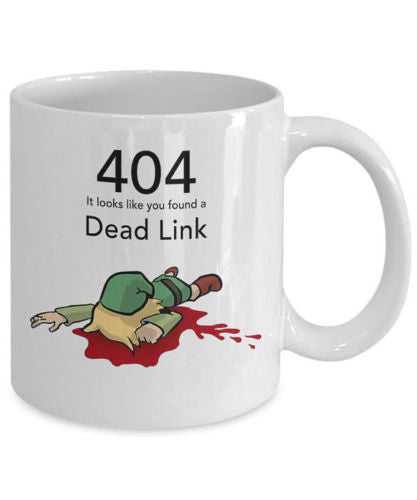 Error 404 Dead Link Zelda Mug (White) - Coffee Mug